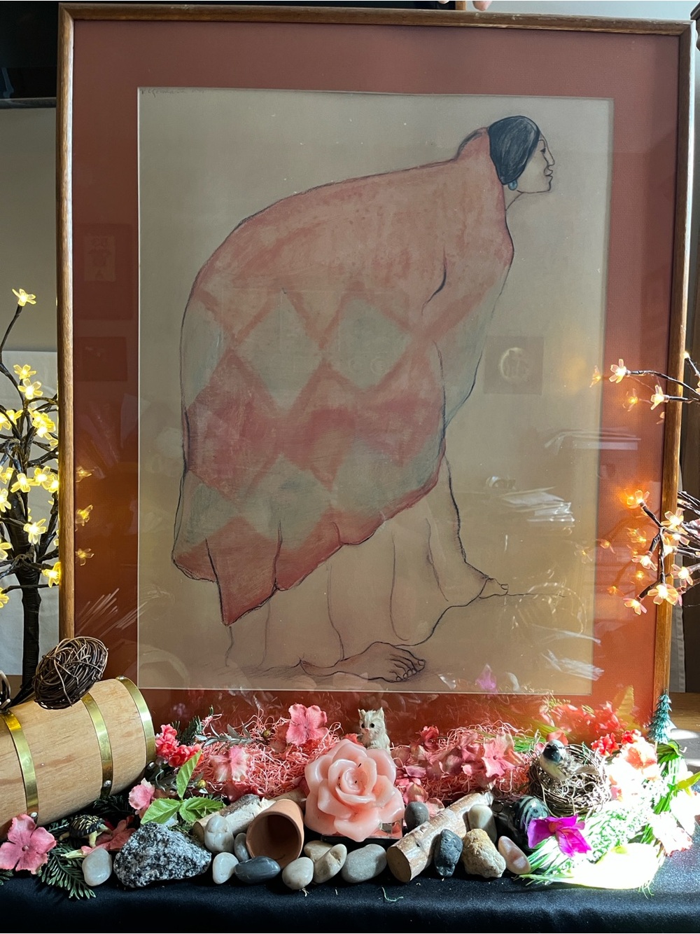 Beautiful Artwork! “ The Woman with Pendleton Blanket” by R.C. Gorman